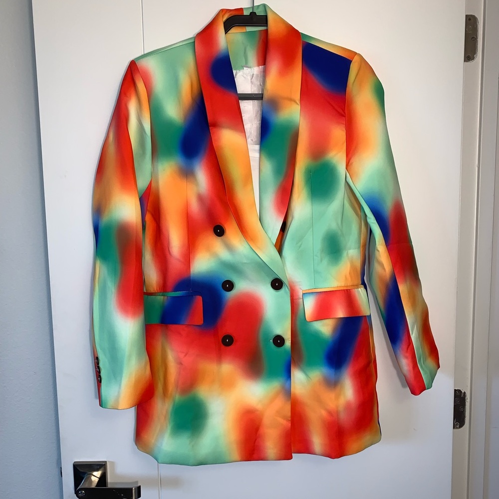 SHEIN print blazer size L